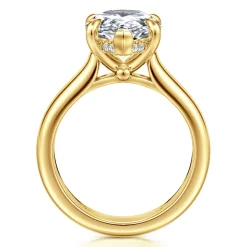 Outlet Gabriel & Co. Reeve - 14K Yellow Gold Pear Shape Diamond Engagement Ring