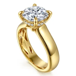 Online Gabriel & Co. Reeve - 14K Yellow Gold Round Diamond Engagement Ring
