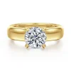 New Gabriel & Co. Reeve - 14K Yellow Gold Round Diamond Engagement Ring