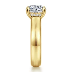 Clearance Gabriel & Co. Reeve - 14K Yellow Gold Round Diamond Engagement Ring
