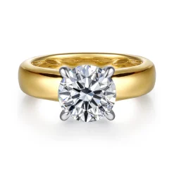 Online Gabriel & Co. Reeve - 14K Yellow-White Gold Round Diamond Engagement Ring