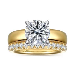 Online Gabriel & Co. Reeve - 14K Yellow-White Gold Round Diamond Engagement Ring