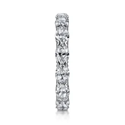 Clearance Gabriel & Co. Reine - 14K White Gold East West Oval Diamond Eternity Band - 2.15 ct