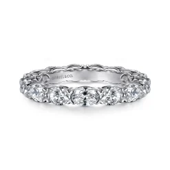 Clearance Gabriel & Co. Reine - 14K White Gold East West Oval Diamond Eternity Band - 2.15 ct