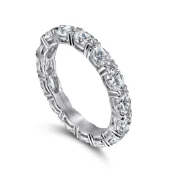 Clearance Gabriel & Co. Reine - 14K White Gold East West Oval Diamond Eternity Band - 2.15 ct