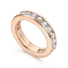 Clearance Gabriel & Co. Remie - 14K Rose Gold Channel Set Diamond Eternity Band - 2 ct
