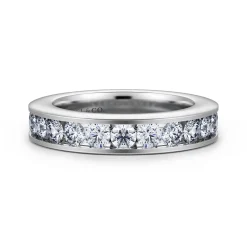 Gabriel & Co. Remie - 14K White Gold Channel Set Diamond Anniversary Band - 1.5 ct
