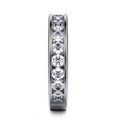 Gabriel & Co. Remie - 14K White Gold Channel Set Diamond Anniversary Band - 1.5 ct