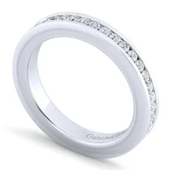 Gabriel & Co. Remie - 14K White Gold Channel Set Diamond Anniversary Band - 0.27 ct