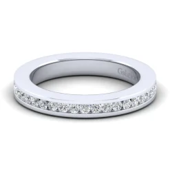 Gabriel & Co. Remie - 14K White Gold Channel Set Diamond Anniversary Band - 0.27 ct