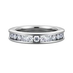 Discount Gabriel & Co. Remie - 14K White Gold Channel Set Diamond Anniversary Band - 1.05 ct