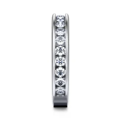 Discount Gabriel & Co. Remie - 14K White Gold Channel Set Diamond Anniversary Band - 1.05 ct