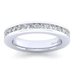 Best Gabriel & Co. Remie - 14K White Gold Channel Set Diamond Anniversary Band - 0.7 ct