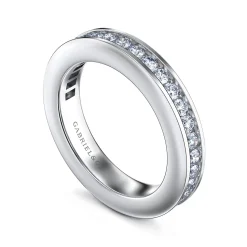 Best Gabriel & Co. Remie - 14K White Gold Channel Set Diamond Anniversary Band - 0.7 ct