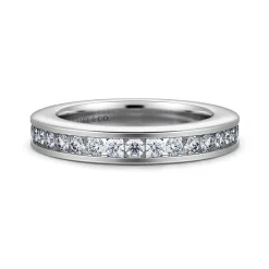 Best Gabriel & Co. Remie - 14K White Gold Channel Set Diamond Anniversary Band - 0.7 ct