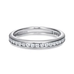 Hot Gabriel & Co. Remie - 14K White Gold Channel Set Diamond Eternity Band - 0.55 ct
