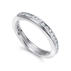 Hot Gabriel & Co. Remie - 14K White Gold Channel Set Diamond Eternity Band - 0.55 ct