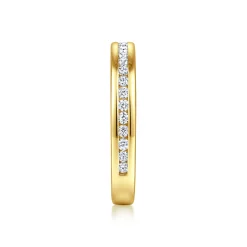 Discount Gabriel & Co. Remie - 14K Yellow Gold Channel Set Diamond Anniversary Band - 0.4 ct