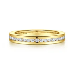 Discount Gabriel & Co. Remie - 14K Yellow Gold Channel Set Diamond Anniversary Band - 0.4 ct