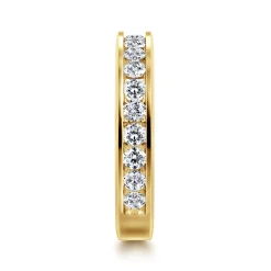 New Gabriel & Co. Remie - 14K Yellow Gold Channel Set Diamond Anniversary Band - 1.1 ct