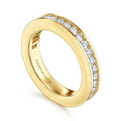 Discount Gabriel & Co. Remie - 14K Yellow Gold Channel Set Diamond Anniversary Band - 0.75 ct