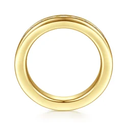 Clearance Gabriel & Co. Remie - 14K Yellow Gold Channel Set Diamond Anniversary Band - 0.73 ct