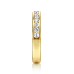 Hot Gabriel & Co. Remie - 14K Yellow Gold Channel Set Diamond Anniversary Band - 0.5 ct