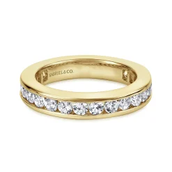 Hot Gabriel & Co. Remie - 14K Yellow Gold Channel Set Diamond Eternity Band - 1.5 ct