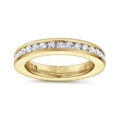 Outlet Gabriel & Co. Remie - 14K Yellow Gold Channel Set Diamond Eternity Band - 0.95 ct