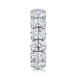 New Gabriel & Co. Renne - 14K White Gold Oval Diamond Eternity Band - 7.5 ct