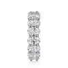 Hot Gabriel & Co. Renne - 14K White Gold Oval Diamond Eternity Band - 6.4 ct