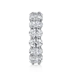 Hot Gabriel & Co. Renne - 14K White Gold Oval Diamond Eternity Band - 6.4 ct