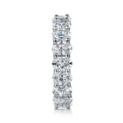 Best Gabriel & Co. Renne - 14K White Gold Oval Diamond Eternity Band - 4.75 ct
