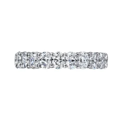 Clearance Gabriel & Co. Renne - 14K White Gold Oval Diamond Eternity Band - 3.25 ct