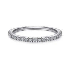 Hot Gabriel & Co. Rialle - Platinum Prong Set Diamond Wedding Band - 0.1 ct