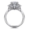 Sale Gabriel & Co. Ridley - 14K White Gold Oval Halo Diamond Engagement Ring