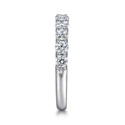 Best Gabriel & Co. Riga - 14K White Gold Round 11 Stone Diamond Anniversary Band - 1 ct