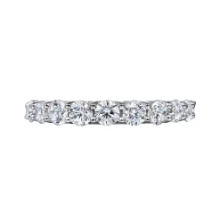 Best Gabriel & Co. Riga - 14K White Gold Round 11 Stone Diamond Anniversary Band - 1 ct
