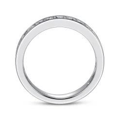Sale Gabriel & Co. Rimmes - 14K White Gold Prong Channel Set Diamond Wedding Band - 0.75 ct
