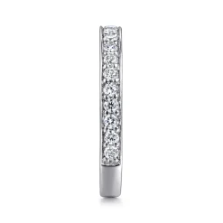 Hot Gabriel & Co. Rimmes - 14K White Gold Prong Channel Set Diamond Wedding Band - 0.45 ct