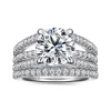 Sale Gabriel & Co. Rivah - 14K White Gold Split Shank Round Diamond Engagement Ring