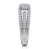 Best Gabriel & Co. Rivah - 14K White Gold Split Shank Round Diamond Engagement Ring