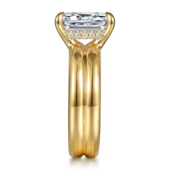 Discount Gabriel & Co. Robin - 14K Yellow Gold Emerald Cut Diamond Engagement Ring