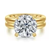 Sale Gabriel & Co. Robin - 14K Yellow Gold Round Diamond Engagement Ring