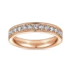 Discount Gabriel & Co. Romana - 14K Rose Gold Channel Set Diamond Eternity Band - 0.95 ct