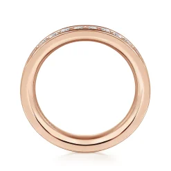 Discount Gabriel & Co. Romana - 14K Rose Gold Channel Set Diamond Eternity Band - 0.95 ct