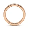 Best Gabriel & Co. Romana - 14K Rose Gold Channel Set Diamond Eternity Band - 0.7 ct