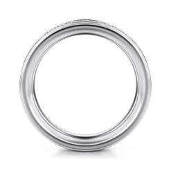 Gabriel & Co. Romana - 14K White Gold Channel Prong Diamond Anniversary Band - 0.35 ct