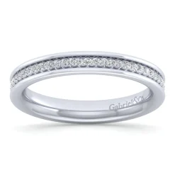 Online Gabriel & Co. Romana - 14K White Gold Channel Prong Diamond Anniversary Band - 0.2 ct