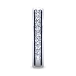 Clearance Gabriel & Co. Romana - 14K White Gold Channel Prong Diamond Anniversary Band - 0.75 ct
